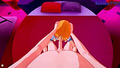 Beautiful anime milk jugs and a hot creampie 3D scene with Nami from One Piece