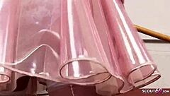 paige ashley enjoys wet clothed cfnm sex in her rain jacket, teasing with big boobs