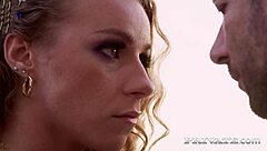 i watch angel emily's shaved pussy get rough anal creampie, her blonde hair flying as she cums