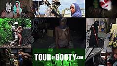 Tour of booty with military troops 😏