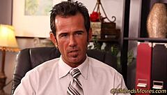 Brunette teen devours pussy while fingering clit