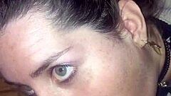 Blonde slut performs deepthroat blowjob on black cock