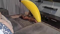 Does The Tattooed Indian Slut Hump A Big Banana Kinkily In Close Ups?