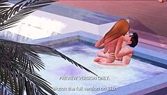 Intense sex in hot tub 3d hentai preview