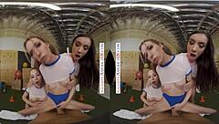 naughty america stars aiden ashley, jazmin luv, and lily larimar tease their personal trainer with a wild foursome