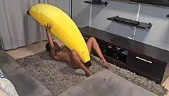 Does The Tattooed Indian Slut Hump A Big Banana Kinkily In Close Ups?