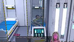 Shy Emo Girl In Space Needs Help With Her Huge Tits