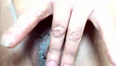 Mature woman shows her saggy tits on webcam in a personal session