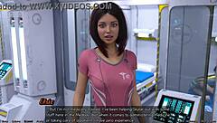 Shy Emo Girl In Space Needs Help With Her Huge Tits