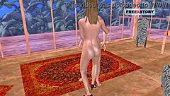 3D Lesbian Foreplay Fun