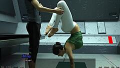 Shy Emo Girl In Space Needs Help With Her Huge Tits