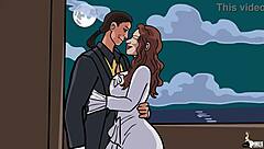 The vampire queen is dominated by a big black cock in this hentai