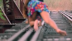 The STUPID SLUT WALKS around, READY to GET FUCKED