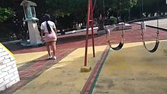 Pair of Colombians Enjoy Mutual Pleasure in Public Park