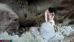 Cave Woman Gets All Holes Filled in Hospital Sex!