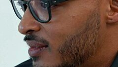 noir male surprising guy with third