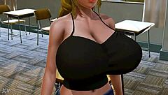 uhh, dragon maid lucoa's huge tits bounce in game