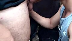 Machos Bent Over In Forest Orgy.