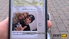 debt collector fucks blonde milf in front of husband