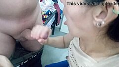 Indian MILF Sucks Cumshot Quickly Before Discovery