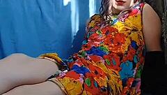 Sexy Sissy Crossdresser Slut Shows Big White Ass in Pink!