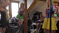 Hot Amateur Teen Cosplays Rabbit Girl Cheerleader At Costume Party