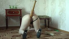 I masturbate my pussy and ass in heels and black panties