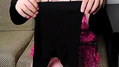 Sexy Sissy Crossdresser Slut Shows Big White Ass in Pink!