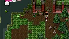 in this hentai game picking up various items during zombies retreat part 4 with big tits and ass