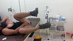 Cleaning Lady Makes Homemade Porn in Lab