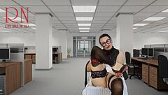 i watch my naked secretary seduce the boss, showing her pussy, tits, and cunt