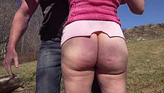 i'm worshiping that fat milf's big ass in public slow motion