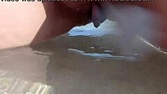 SHAVED PUSSY FLASHED on Public Beach by Curvy Wife