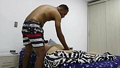 Stepsister with big tits fingering her vagina while masturbating