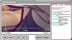 nicole plays risky job hentai game in ep 2, fondling tits to lure customers on webcam