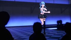 Suisei Undresses in Hentai MMD with Clothes Ripped for Striptease