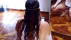 Undressing Sensual Bodysuit And Black Panties For Anal