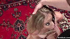 blonde trainee gets anal fucked.