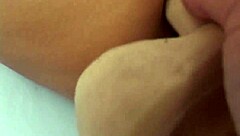 blonde milf masturbates with fake dick but he gives finger job