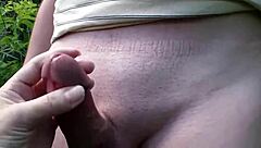 sexy milf frina outdoors undressed young 18+ guy and jerked off cock guy cumshot old young 18+ outside taboo