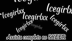 Icegirlxx's pink pussy gets wet seeing giant cock, blows and gets cum twice