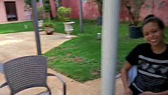 Weekend filled with hot Brazilian teens in public outdoor action