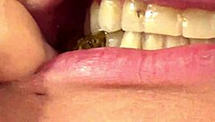 fifi foxx does mouth vore close up with gummy bears