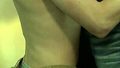 cute brunette in silky nightie teasing with perky tits?