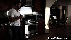 Busty Milf Gives Blowjob And Rides Cock In Taboo Threeway With Teen