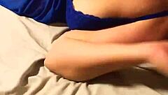 BBW Slut Wife in Lingerie Masturbates Before Getting Fucked and Cumshot