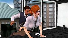 Intense Office 3D Assfucking Scene