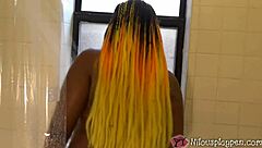 Nilou Achtland Showers With Toys, Highlighting Her Big Ass And Tits