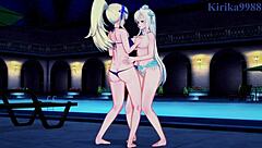 Katsuragi And Yomi Lesbian Play And Futanari Sex