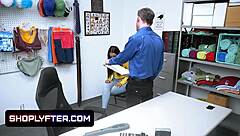 Brunette thief kiarra kai bounces shaved pussy moaning loud 😍